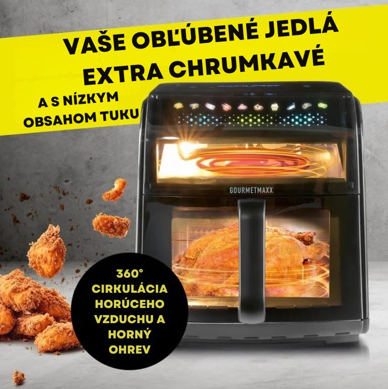 GourmetMaxx Teplovzdušná fritéza 7l s panoramatickým okienkom 19149 (3)